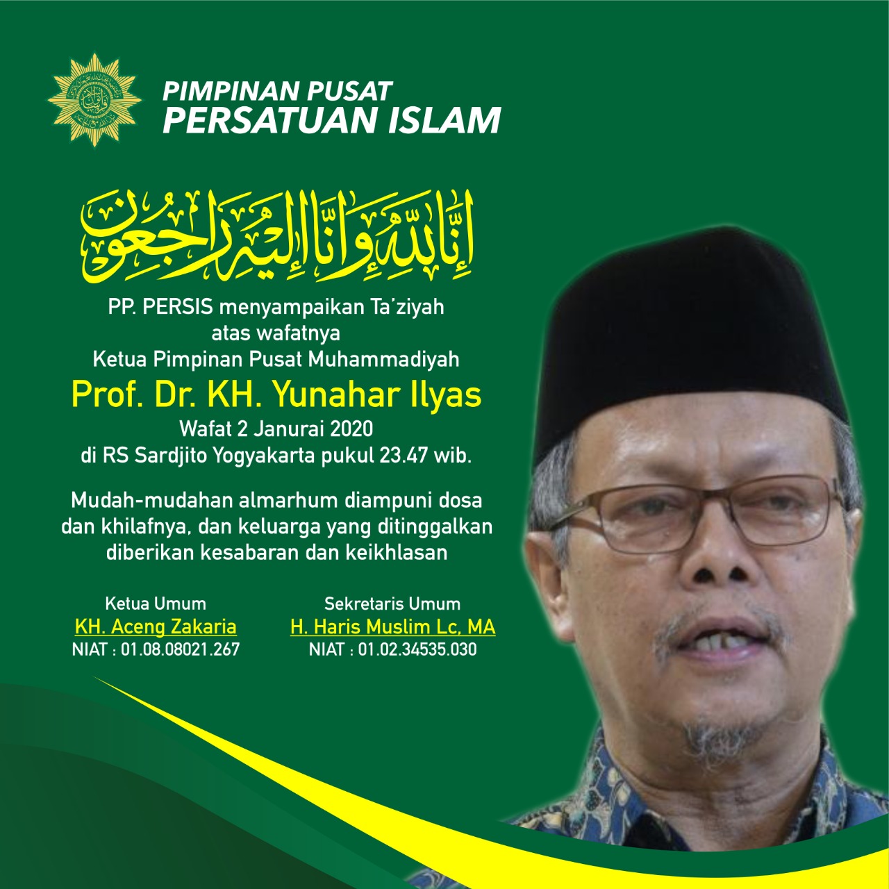 Persis: Prof. Yunahar Ulama yang Istiqomah dalam Perjuangan Dakwah